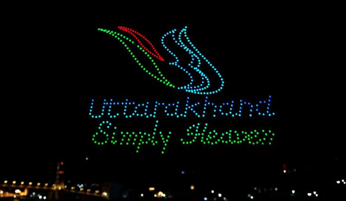Drone Light Show on Uttarakhand Silver Jubilee celebrations