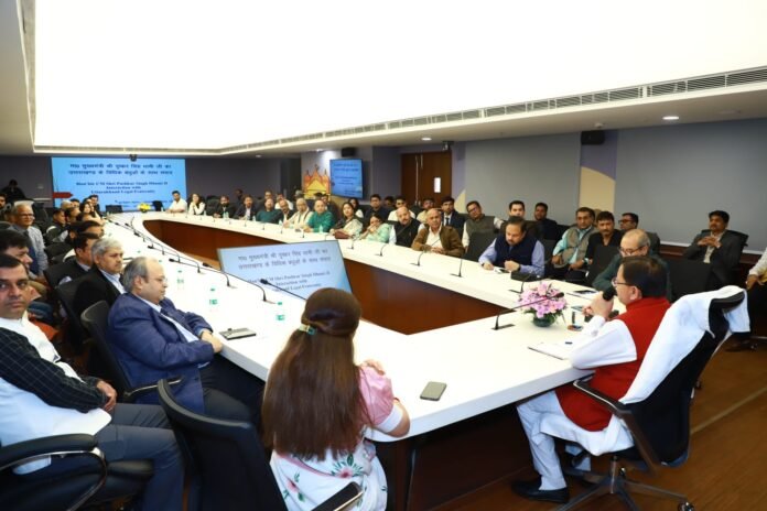 Pushkar Singh Dhami with Uttarakhandi Advocates in New Delhi